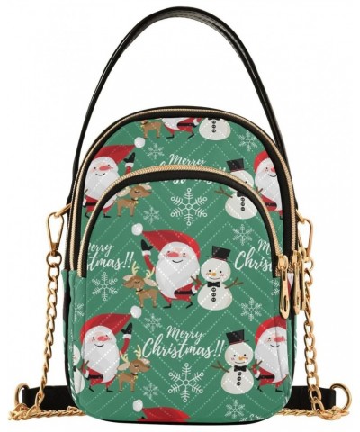 Small Crossbody Bags for Women Trendy Santa Claus White Snowman Christmas Travel Sling Bag Women's Crossbody Handbags Satchel...