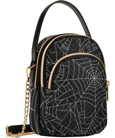 Halloween Spider Web Crossbody Bags for Women Crossbody Purse Bag Cell Phone Bag with Chain Strap for Gifts Women $11.70 Cros...