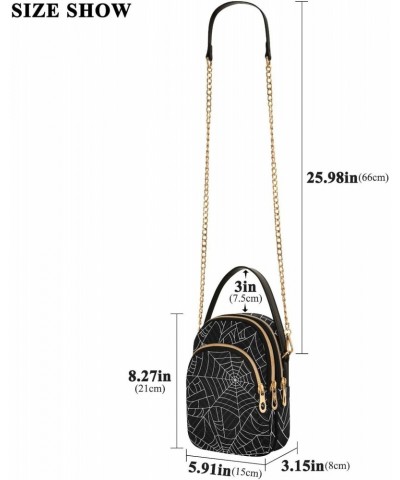 Halloween Spider Web Crossbody Bags for Women Crossbody Purse Bag Cell Phone Bag with Chain Strap for Gifts Women $11.70 Cros...