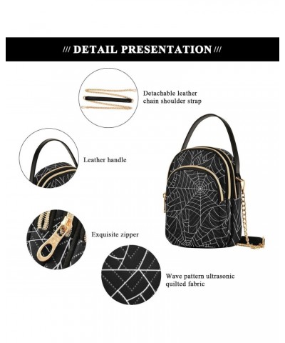 Halloween Spider Web Crossbody Bags for Women Crossbody Purse Bag Cell Phone Bag with Chain Strap for Gifts Women $11.70 Cros...