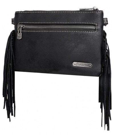 Western Purse for Women Crossbody Bag Wristlet Clutch Purse E-classic Black $16.80 Crossbody Bags