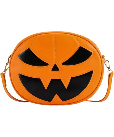 Women Halloween Crossbody Purse Pumpkin Cell Phone Purse Zipper Messenger Bag Cute Halloween Pumpkin Candy Bag E $10.85 Cross...