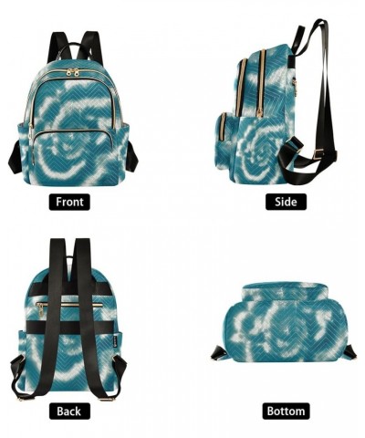 Tie Dye Sea Spiral Swirl Backpack for Women, Shoulder Bag Lightweight Mini Backpack Casual Daypack Back Pack Small(11.41'' x ...