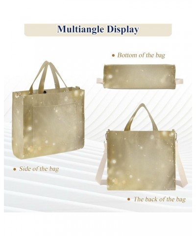 Golden Background Of Christmas Glow Women's Tote Handbags Top Handle Satchel Shoulder Bag Crossbody Bag S $17.81 Totes