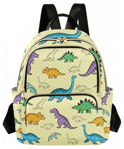 Women Backpack Funny Cartoon Dinosaur Anti-Theft Travel Backpack with Luggage Belt Lightweight Handbag Lady Purse Roomy Doubl...