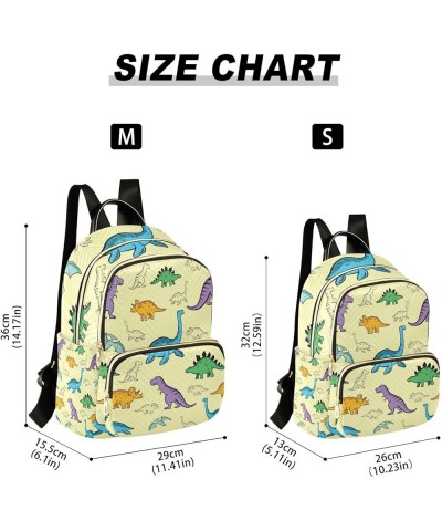 Women Backpack Funny Cartoon Dinosaur Anti-Theft Travel Backpack with Luggage Belt Lightweight Handbag Lady Purse Roomy Doubl...