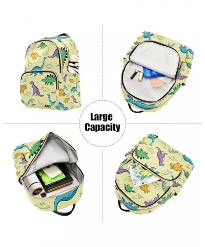 Women Backpack Funny Cartoon Dinosaur Anti-Theft Travel Backpack with Luggage Belt Lightweight Handbag Lady Purse Roomy Doubl...