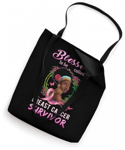 African American Breast Cancer Shirts Women Blessed Survivor Tote Bag $12.71 Totes