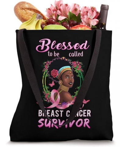 African American Breast Cancer Shirts Women Blessed Survivor Tote Bag $12.71 Totes