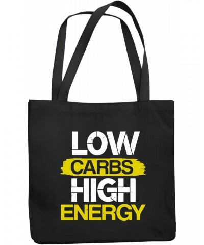 Keto Diet Gift Low Carbs High Energy Gifts For Dieters and HealthConscious People Navy Black Multicolor Canvas Tote Bag $18.3...