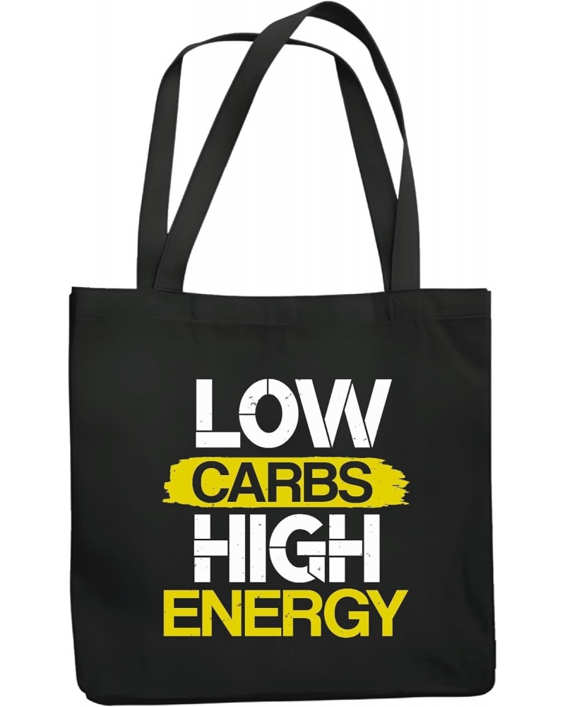 Keto Diet Gift Low Carbs High Energy Gifts For Dieters and HealthConscious People Navy Black Multicolor Canvas Tote Bag $18.3...