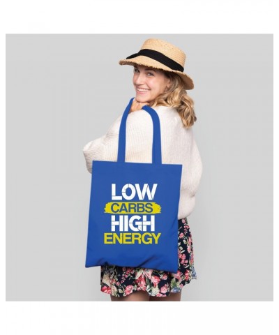 Keto Diet Gift Low Carbs High Energy Gifts For Dieters and HealthConscious People Navy Black Multicolor Canvas Tote Bag $18.3...