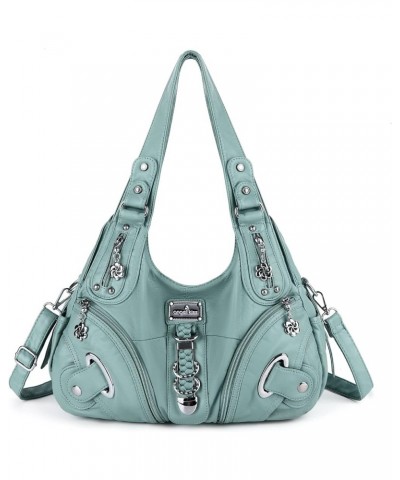 Angelkiss Hobo Purses and handbags for Women Satchel Handbag Women Purses Large Daily Shoulder Bags 8901bean Green $20.16 Hob...