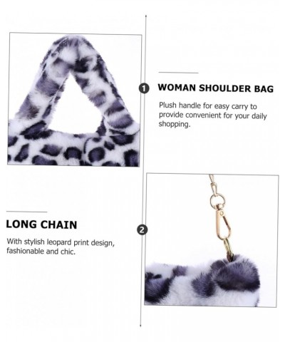 1pc Leopard Print Bag Handbag for Shopping Women Bag Fashionable Handbag Large Handbag Leopard Bag White $10.26 Totes