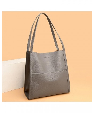 Women Trendy Tote Bag Zipper Top Handle Bag Simple Casual Satchel Bag Versatile Leather Shoulder Bag Commuting Bag Grey $14.9...