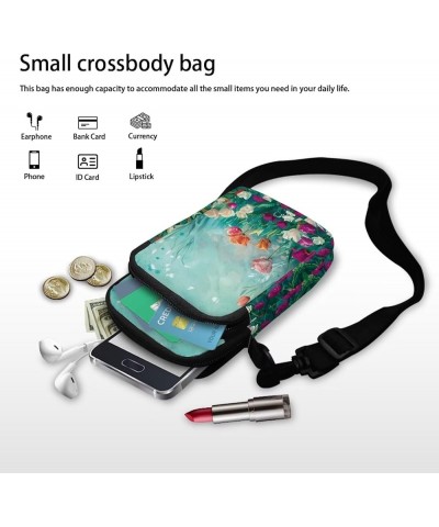 Womens Small Crossbody Bags Custom Cell Phone Purses Travel Pouch Shoulder Bag for Women Spring Tulip $10.59 Crossbody Bags