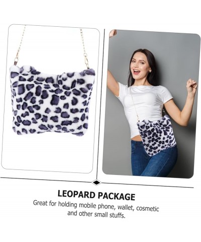 1pc Leopard Print Bag Handbag for Shopping Women Bag Fashionable Handbag Large Handbag Leopard Bag White $10.26 Totes