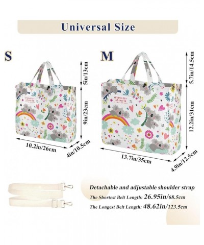 Koala Rainbow Tote Bag for Women Crossbody Bags Purse Shoulder Bag Corduroy Travel Tote Bag for Office Trip Gifts Multi $9.46...