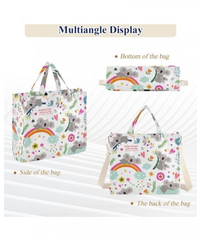 Koala Rainbow Tote Bag for Women Crossbody Bags Purse Shoulder Bag Corduroy Travel Tote Bag for Office Trip Gifts Multi $9.46...