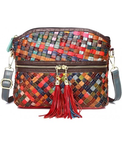 Crossbody Bag Women Multicolor, Leather Handbag Colorful Purses (Multicolour5) Multicolour 6 $45.89 Crossbody Bags