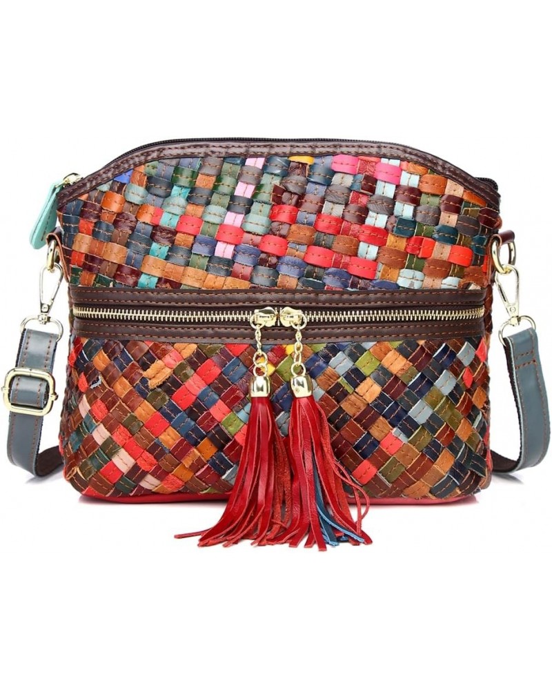 Crossbody Bag Women Multicolor, Leather Handbag Colorful Purses (Multicolour5) Multicolour 6 $45.89 Crossbody Bags