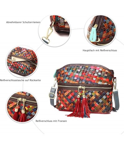 Crossbody Bag Women Multicolor, Leather Handbag Colorful Purses (Multicolour5) Multicolour 6 $45.89 Crossbody Bags