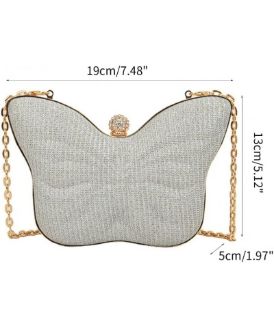 Glitter Small Clutch Bag Butterfly Shaped Women Evening Handbag Mini Shoulder Bag with Detachable Chain for Wedding C $13.64 ...