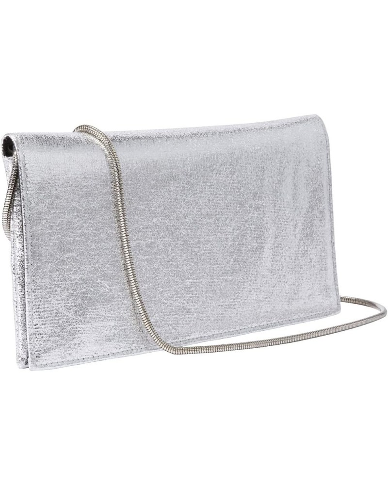 Accessories For All Women's Plus Size Glitter Clutch Silver $16.79 Clutches