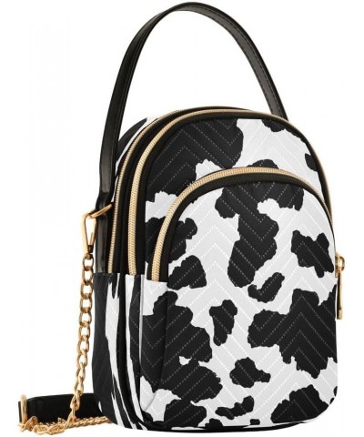 Animal Cow Pprint Crossbody Bag Small Shoulder Handbags Leather Purse for Women $10.40 Crossbody Bags