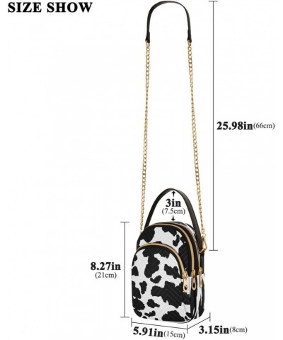 Animal Cow Pprint Crossbody Bag Small Shoulder Handbags Leather Purse for Women $10.40 Crossbody Bags