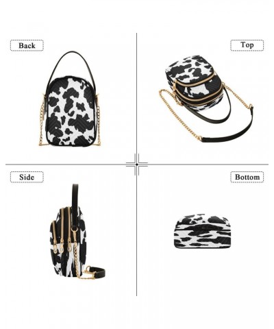 Animal Cow Pprint Crossbody Bag Small Shoulder Handbags Leather Purse for Women $10.40 Crossbody Bags