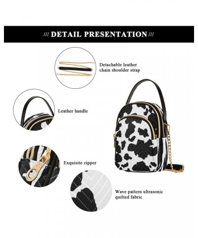 Animal Cow Pprint Crossbody Bag Small Shoulder Handbags Leather Purse for Women $10.40 Crossbody Bags