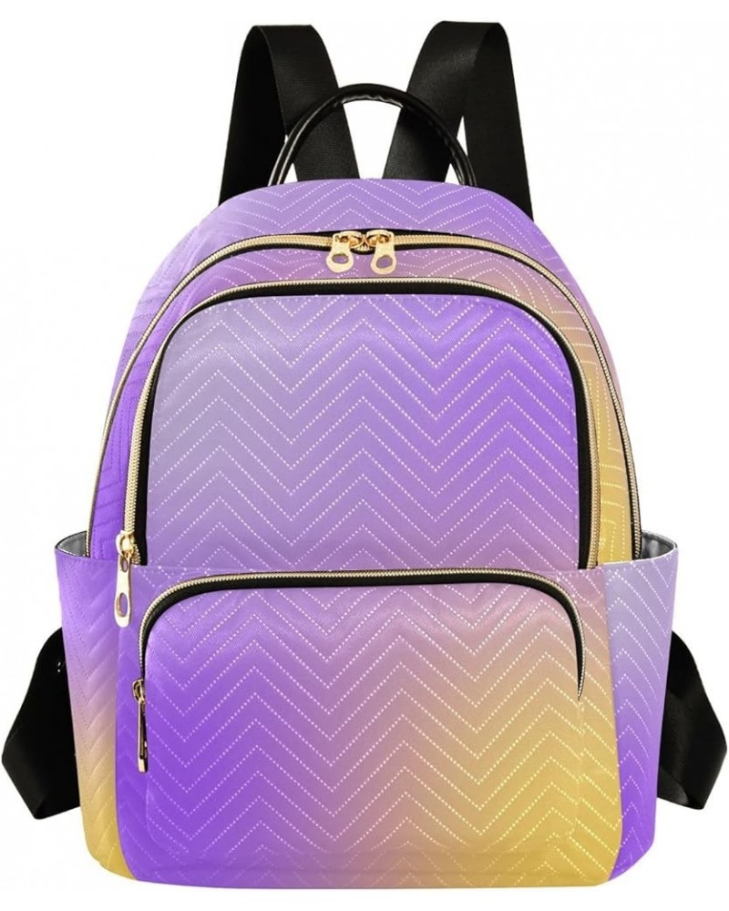 Backpack Purse for Women Yellow Modern Pink Lavender Gradient Casual Shoulder Bag Small Backpack M Medium $15.60 Backpacks