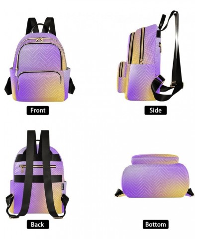 Backpack Purse for Women Yellow Modern Pink Lavender Gradient Casual Shoulder Bag Small Backpack M Medium $15.60 Backpacks