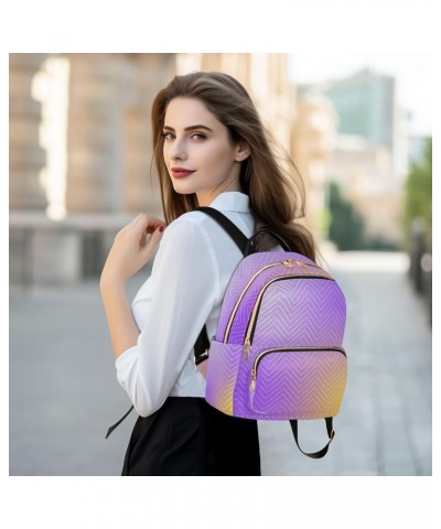 Backpack Purse for Women Yellow Modern Pink Lavender Gradient Casual Shoulder Bag Small Backpack M Medium $15.60 Backpacks