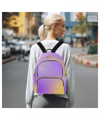 Backpack Purse for Women Yellow Modern Pink Lavender Gradient Casual Shoulder Bag Small Backpack M Medium $15.60 Backpacks