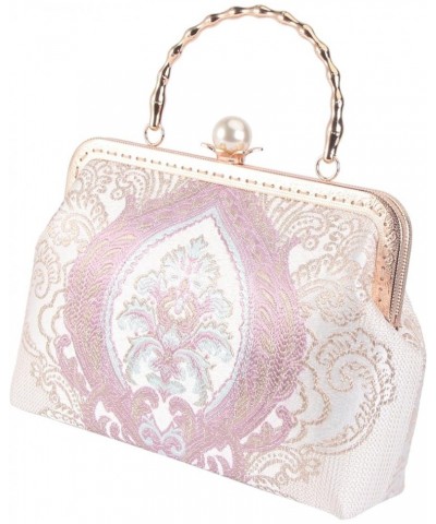 2pcs embossed bag Handmade Brocade Evening Purse womens tote purse Brocade Evening Handbag ladies Purplex3pcs $19.55 Totes