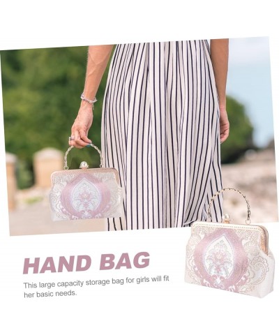 2pcs embossed bag Handmade Brocade Evening Purse womens tote purse Brocade Evening Handbag ladies Purplex3pcs $19.55 Totes