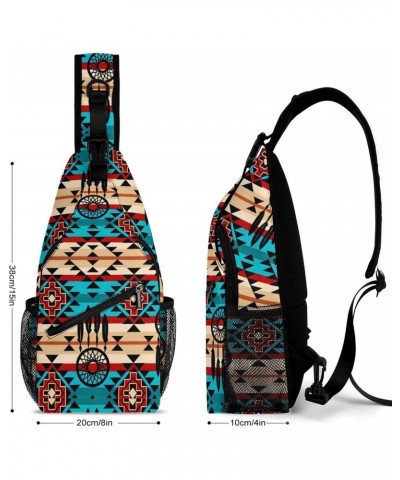 Native American Geometric Southwest Sling Bags Men And Women Shoulder Backpack Chest Bag Cross Body Chest Sling Backpack. $19...