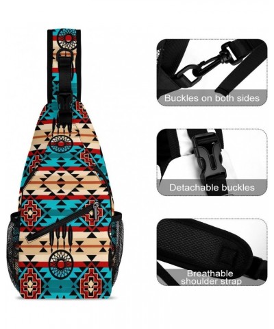 Native American Geometric Southwest Sling Bags Men And Women Shoulder Backpack Chest Bag Cross Body Chest Sling Backpack. $19...