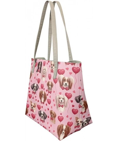 Big Capacity Leather Tote Bag for Women Top Handle Purse Bucket Handbag Cute Balloon Dog $25.00 Totes