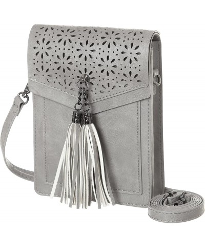 Women RFID Blocking Small Crossbody Bags Cell Phone Purse Built in Wallet 001-grey $13.49 Crossbody Bags