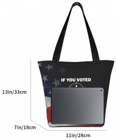 If You Voted for Biden You Owe Me Gas Money Women'S Casual One Shoulder Carry Shopping Bag Large Capacity Working Storage Han...