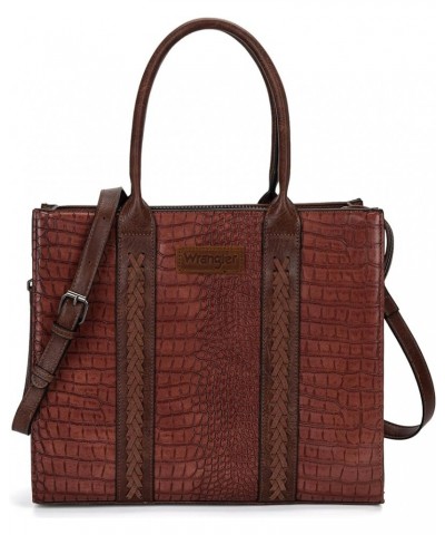 Tote Bag for Women Crossbody Satchel Bag Crocodile Brown $31.85 Totes