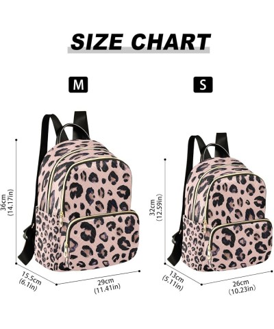 Pink Leopard Print Hipster Women Backpack Purse Ladies Fashion Shoulder Bag Daypack Travel Bag 7.5L Small $17.04 Backpacks