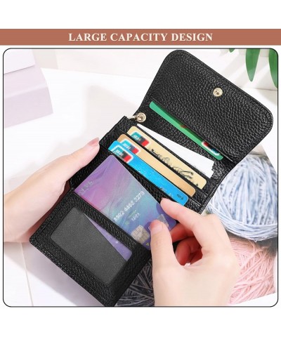 Women's Genuine Leather Small Wallet RFID Blocking Purses Multi-Pocket Card Holder with Zipper Coin Pocket C / Blue $19.49 Wa...