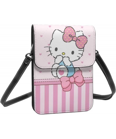 Cartoon Cat Small Crossbody Cell Phone Purse Cute Phone Bag Wallet Shoulder Bag with Credit Card Coin Pouch for Girls Women S...