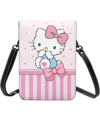 Cartoon Cat Small Crossbody Cell Phone Purse Cute Phone Bag Wallet Shoulder Bag with Credit Card Coin Pouch for Girls Women S...