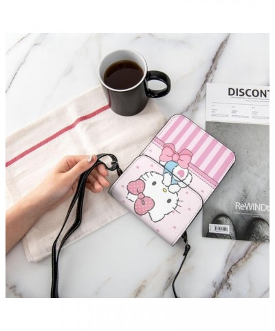 Cartoon Cat Small Crossbody Cell Phone Purse Cute Phone Bag Wallet Shoulder Bag with Credit Card Coin Pouch for Girls Women S...