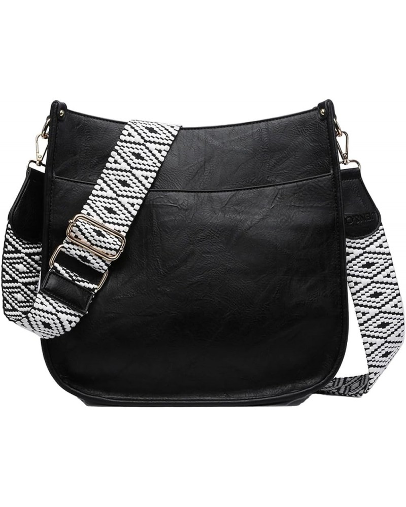 Guitar Strap Purse Small Crossbody Bag - Shoulder Bag Chloe Crossbody with Guitar Strap (M1977) Black $17.49 Crossbody Bags